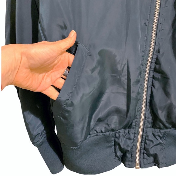 ASOS Bomber Jacket With MA1 Pocket in Teal Color Men’s Bomber Jacket Size M - Picture 2 of 9